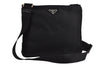 Authentic PRADA Nylon Tessuto Leather Shoulder Cross Body Bag Purse Black 4038J