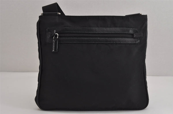 Authentic PRADA Nylon Tessuto Leather Shoulder Cross Body Bag Purse Black 4038J