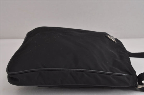 Authentic PRADA Nylon Tessuto Leather Shoulder Cross Body Bag Purse Black 4038J