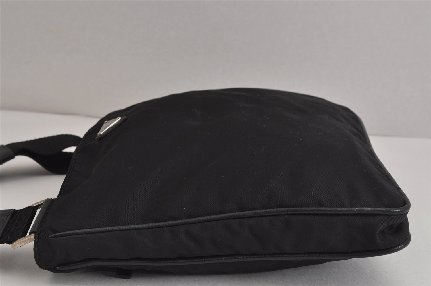 Authentic PRADA Nylon Tessuto Leather Shoulder Cross Body Bag Purse Black 4038J