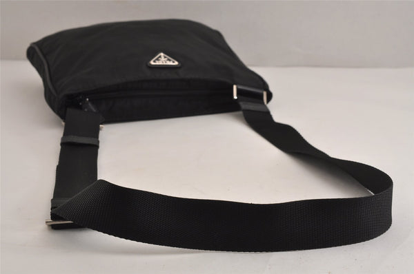 Authentic PRADA Nylon Tessuto Leather Shoulder Cross Body Bag Purse Black 4038J
