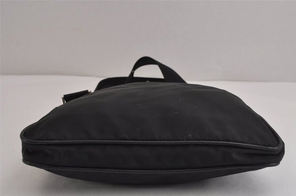 Authentic PRADA Nylon Tessuto Leather Shoulder Cross Body Bag Purse Black 4038J