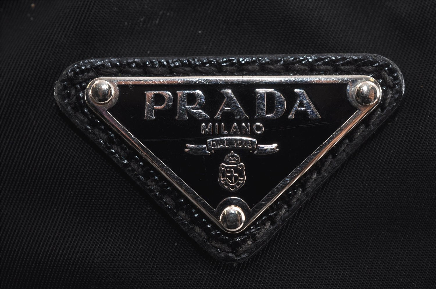 Authentic PRADA Nylon Tessuto Leather Shoulder Cross Body Bag Purse Black 4038J