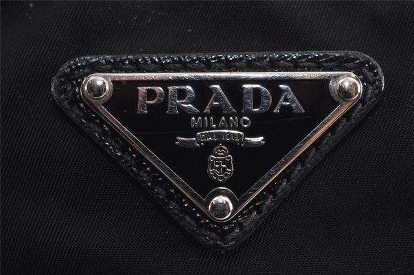 Authentic PRADA Nylon Tessuto Leather Shoulder Cross Body Bag Purse Black 4038J