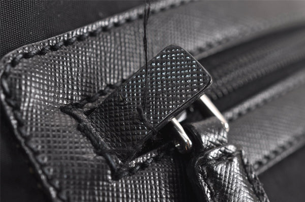 Authentic PRADA Nylon Tessuto Leather Shoulder Cross Body Bag Purse Black 4038J