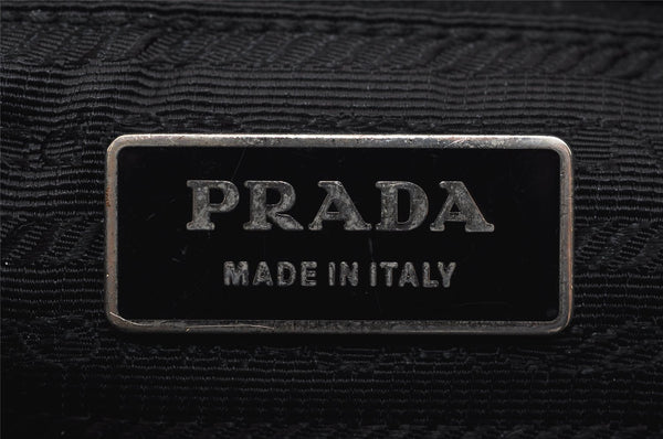 Authentic PRADA Nylon Tessuto Leather Shoulder Cross Body Bag Purse Black 4038J