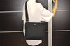 Authentic PRADA Nylon Tessuto Leather Shoulder Cross Body Bag Purse Black 4038J