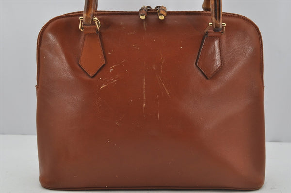 Authentic GUCCI Bamboo 2Way Shoulder Hand Bag Purse Leather Brown Junk 4039J