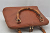 Authentic GUCCI Bamboo 2Way Shoulder Hand Bag Purse Leather Brown Junk 4039J