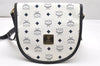 Authentic MCM Vintage Leather Shoulder Cross Body Bag Purse White 4039K