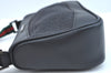 Authentic GUCCI Web Sherry Line Hand Bag Pouch Canvas Leather 92821 Black 4040I