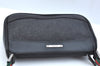 Authentic GUCCI Web Sherry Line Hand Bag Pouch Canvas Leather 92821 Black 4040I