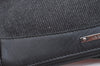 Authentic GUCCI Web Sherry Line Hand Bag Pouch Canvas Leather 92821 Black 4040I