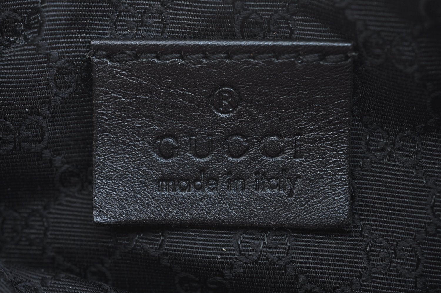 Authentic GUCCI Web Sherry Line Hand Bag Pouch Canvas Leather 92821 Black 4040I