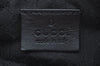 Authentic GUCCI Web Sherry Line Hand Bag Pouch Canvas Leather 92821 Black 4040I