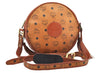 Authentic MCM Vintage Visetos Leather Shoulder Cross Body Bag Purse Brown 4040K