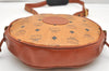 Authentic MCM Vintage Visetos Leather Shoulder Cross Body Bag Purse Brown 4040K