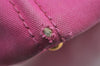 Authentic PRADA Canapa M Vintage Canvas Tote Hand Bag Pink 4042I