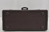 Authentic Salvatore Ferragamo Gancini Rubber Hand Bag Purse Brown 4042J