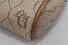 Authentic Christian Dior Honeycomb Pouch Purse PVC Leather Brown 4042K