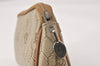 Authentic Christian Dior Honeycomb Pouch Purse PVC Leather Brown 4042K