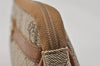 Authentic Christian Dior Honeycomb Pouch Purse PVC Leather Brown 4042K