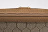 Authentic Christian Dior Honeycomb Pouch Purse PVC Leather Brown 4042K