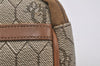 Authentic Christian Dior Honeycomb Pouch Purse PVC Leather Brown 4042K