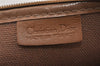 Authentic Christian Dior Honeycomb Pouch Purse PVC Leather Brown 4042K