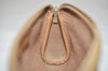 Authentic Christian Dior Honeycomb Pouch Purse PVC Leather Brown 4042K