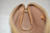 Authentic Christian Dior Honeycomb Pouch Purse PVC Leather Brown 4042K