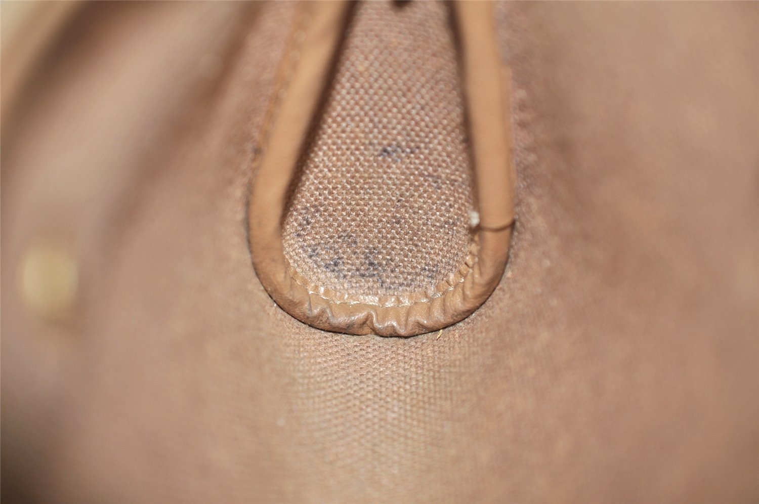 Authentic Christian Dior Honeycomb Pouch Purse PVC Leather Brown 4042K