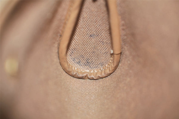 Authentic Christian Dior Honeycomb Pouch Purse PVC Leather Brown 4042K