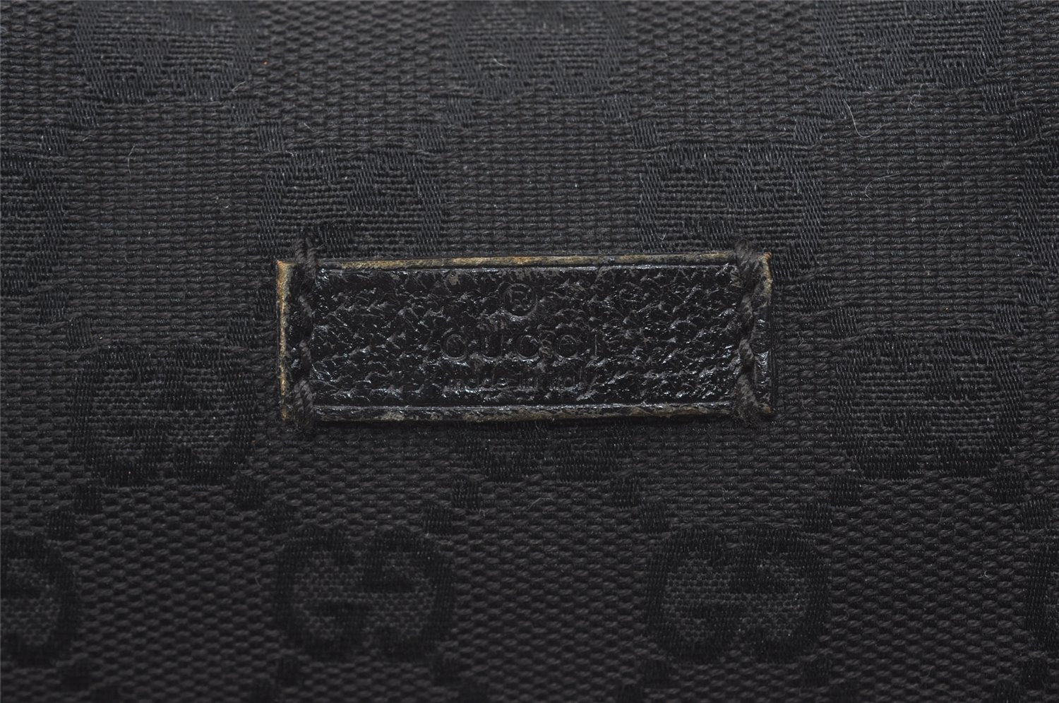 Authentic GUCCI Shoulder Cross Body Bag GG Canvas Leather 122790 Black 4043J