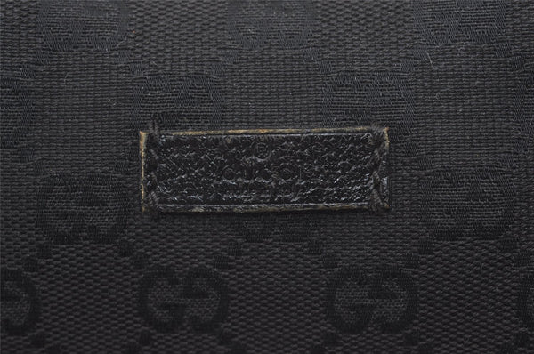 Authentic GUCCI Shoulder Cross Body Bag GG Canvas Leather 122790 Black 4043J