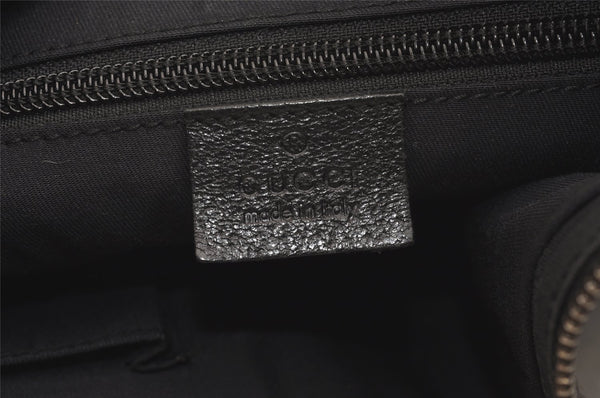 Authentic GUCCI Shoulder Cross Body Bag GG Canvas Leather 122790 Black 4043J