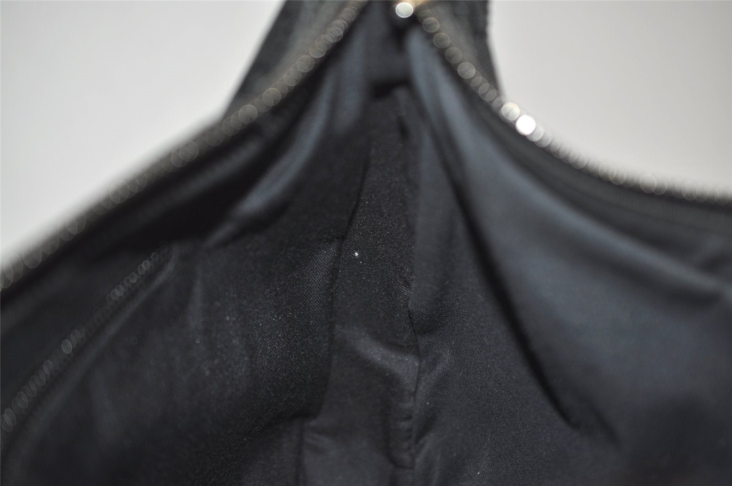 Authentic GUCCI Shoulder Cross Body Bag GG Canvas Leather 122790 Black 4043J