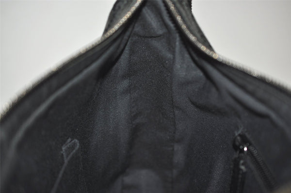 Authentic GUCCI Shoulder Cross Body Bag GG Canvas Leather 122790 Black 4043J