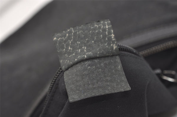 Authentic GUCCI Shoulder Cross Body Bag GG Canvas Leather 122790 Black 4043J