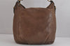 Authentic PRADA Vintage Leather Nappa Shoulder Hand Tote Bag Brown 4044J