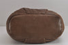 Authentic PRADA Vintage Leather Nappa Shoulder Hand Tote Bag Brown 4044J