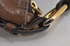 Authentic PRADA Vintage Leather Nappa Shoulder Hand Tote Bag Brown 4044J
