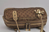 Authentic GUCCI Princy Ribbon GG Canvas Leather Hand Bag 161720 Gold 4045J