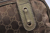 Authentic GUCCI Princy Ribbon GG Canvas Leather Hand Bag 161720 Gold 4045J