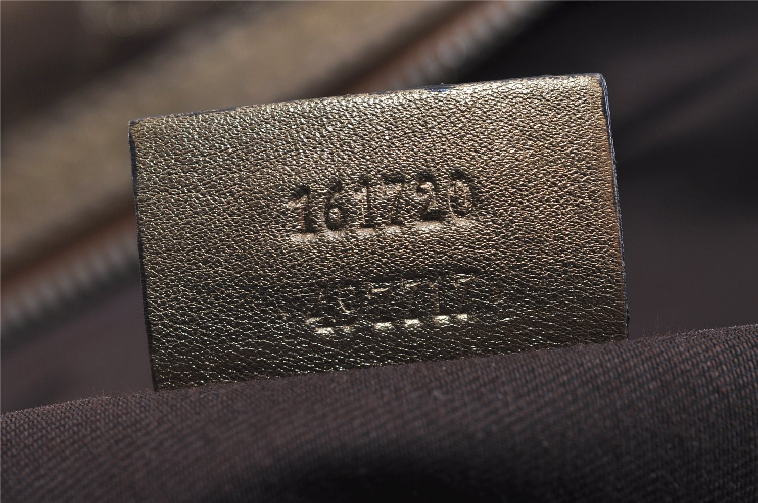 Authentic GUCCI Princy Ribbon GG Canvas Leather Hand Bag 161720 Gold 4045J