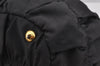 Auth PRADA Tessuto Gaufre Nylon Leather 2Way Shoulder Hand Tote Bag Black 4046J