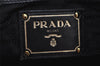 Auth PRADA Tessuto Gaufre Nylon Leather 2Way Shoulder Hand Tote Bag Black 4046J