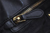 Auth PRADA Tessuto Gaufre Nylon Leather 2Way Shoulder Hand Tote Bag Black 4046J