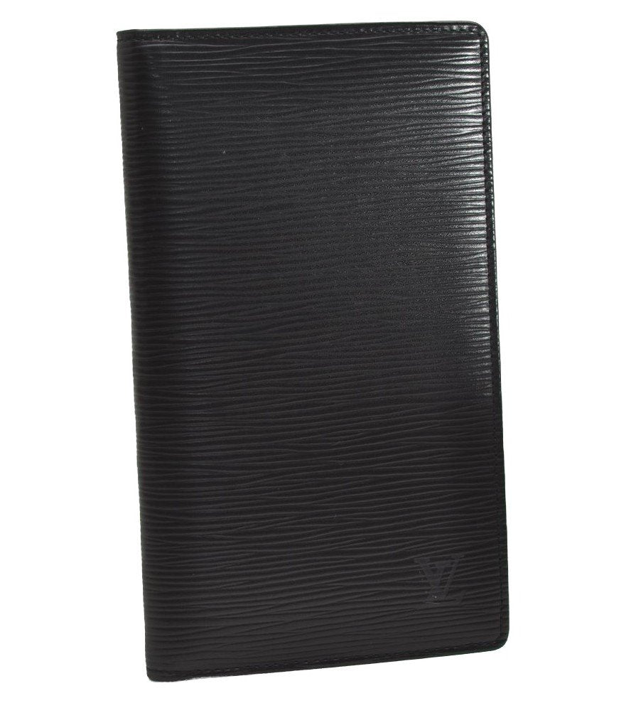 Auth Louis Vuitton Epi Porte Chequier Cartes Credit Wallet Black M63732 LV 4047J