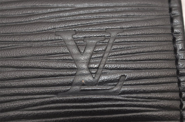 Auth Louis Vuitton Epi Porte Chequier Cartes Credit Wallet Black M63732 LV 4047J